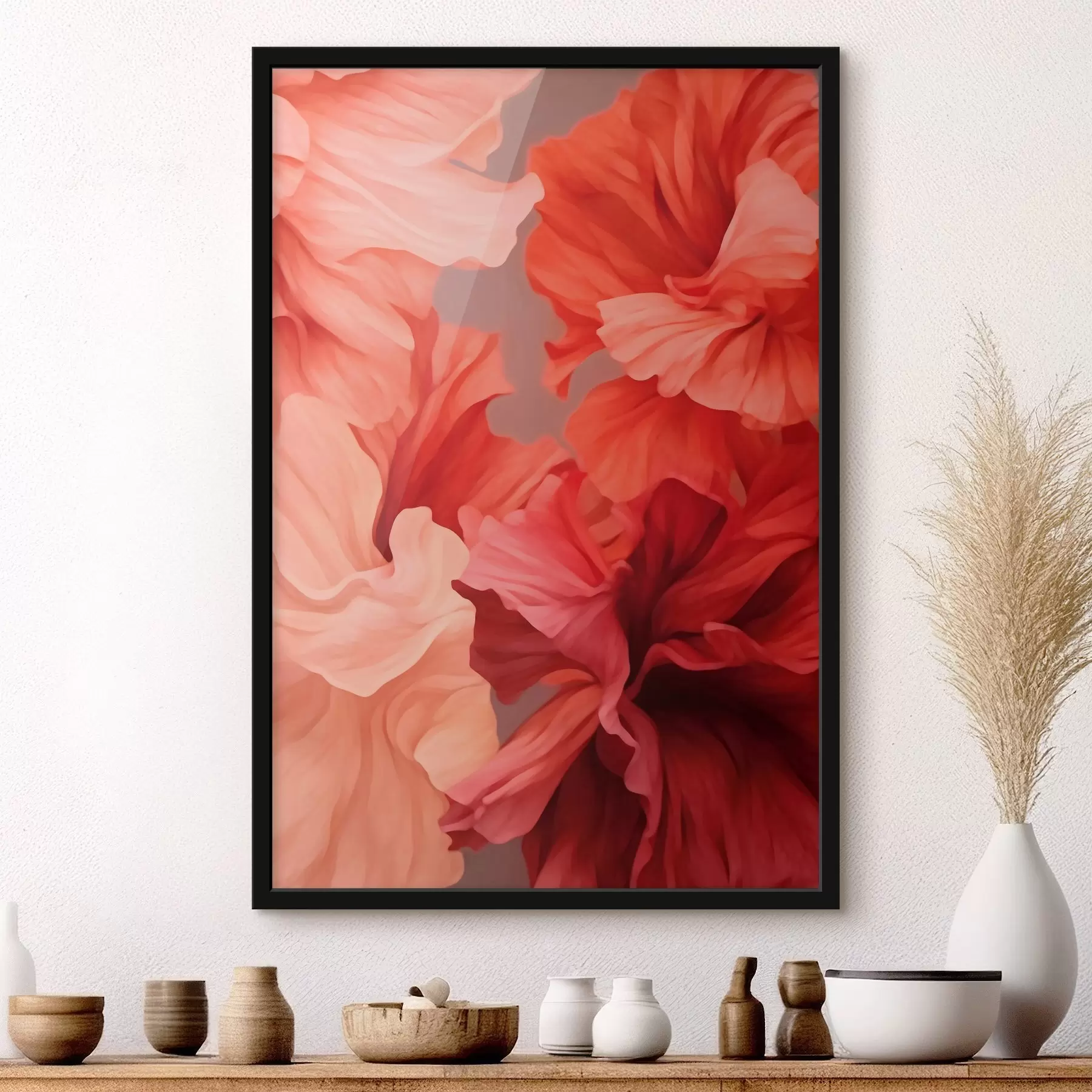 Papier peint photo Coquelicots rouges chauds f41488