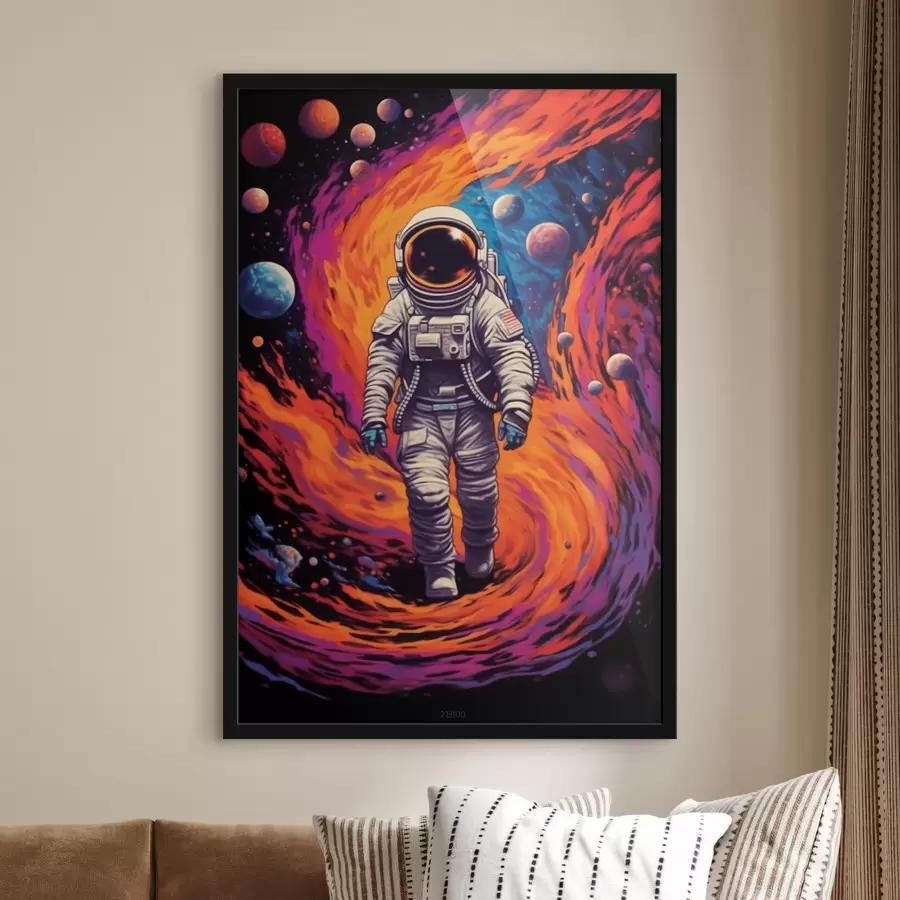  Schilderijen Astronaut in de ruimte draaikolk f41505