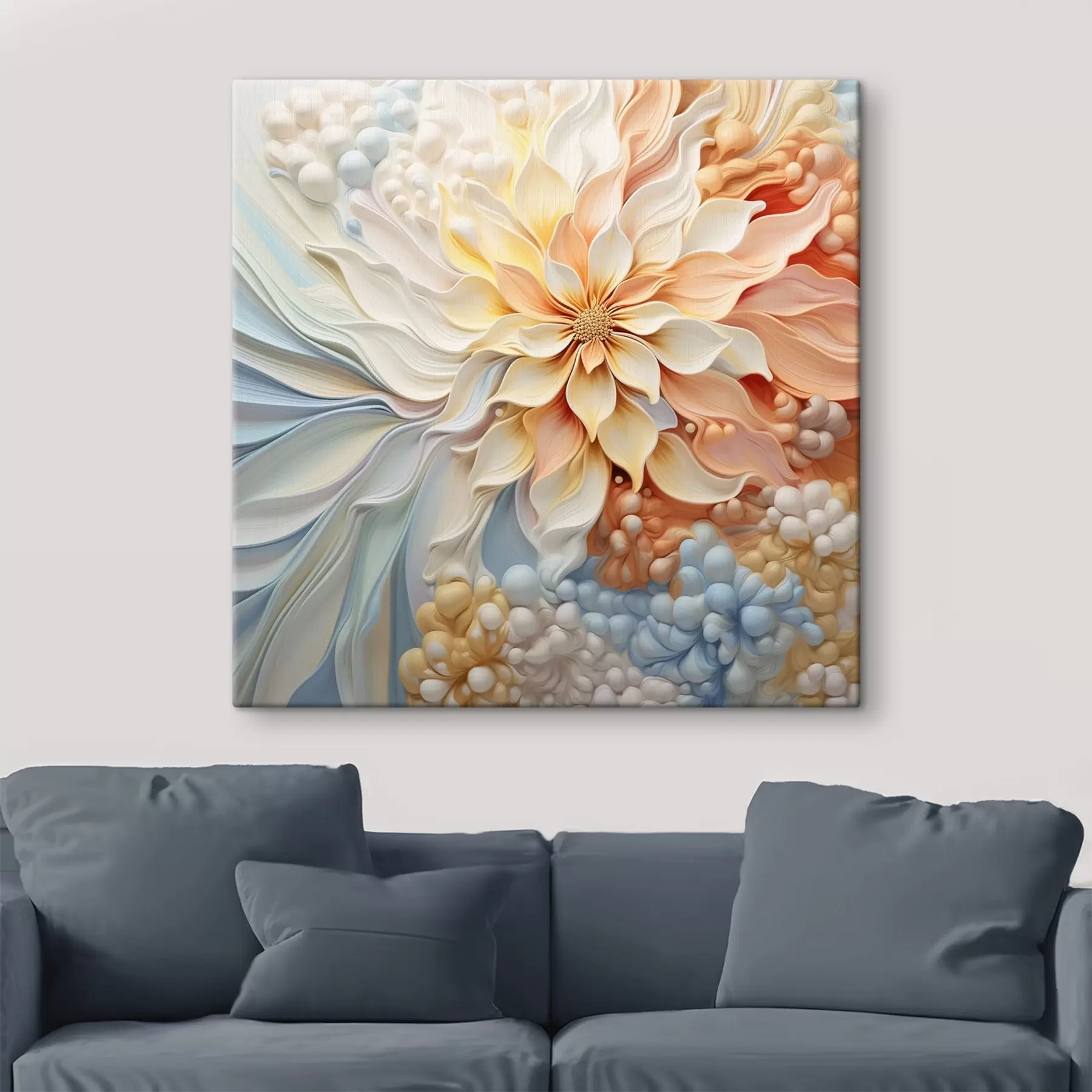  Peintures Volumétrique grande fleur s41552