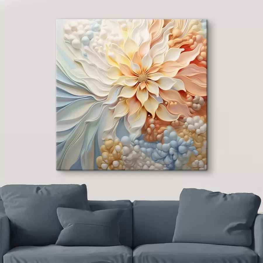  Schilderijen Volumetrische grote bloem s41552