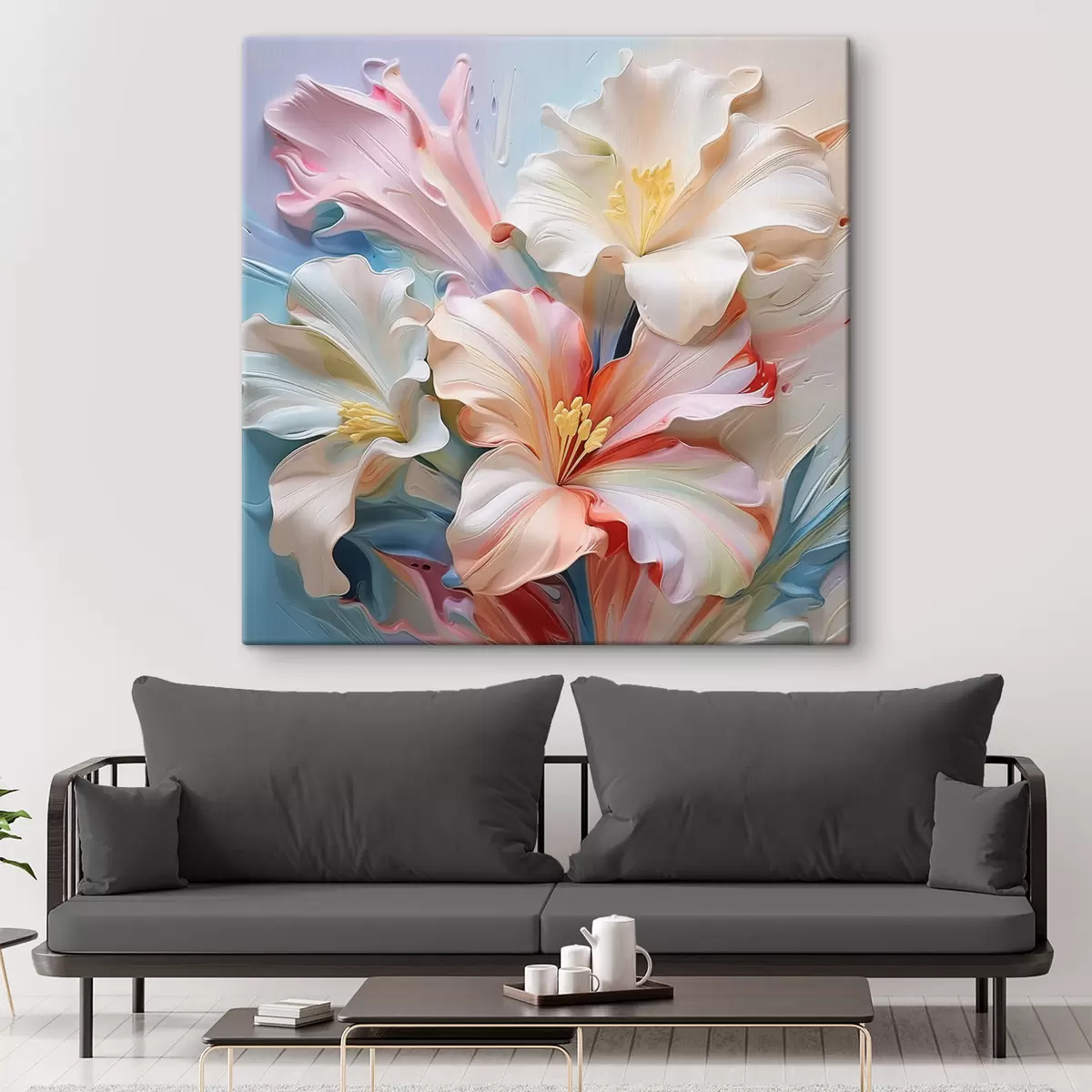  Peintures Lys abstraits volumétriques s41554