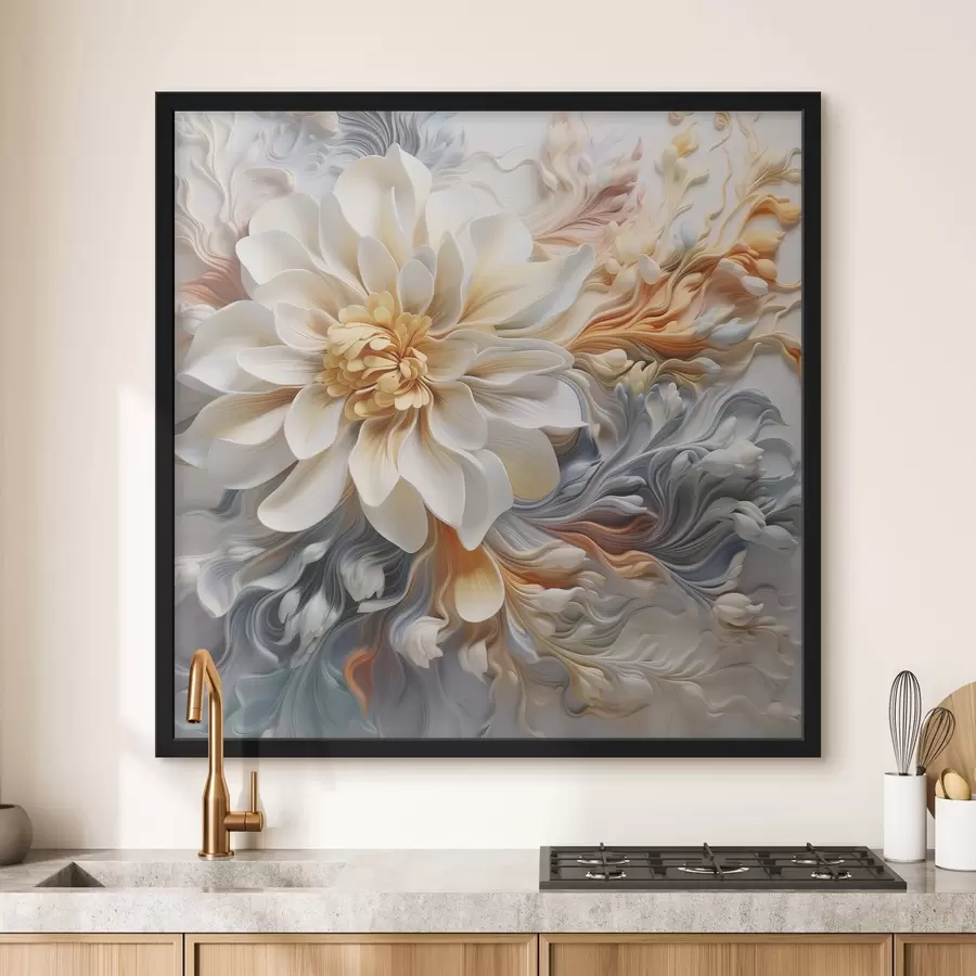 Fotobehang Volumetrische abstracte bloem f41551