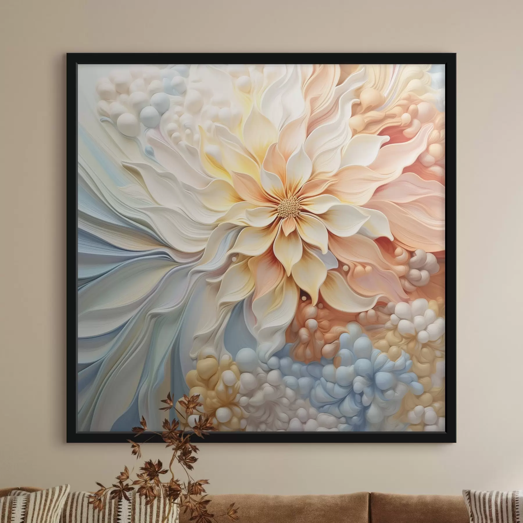 Fotobehang Volumetrische grote bloem f41552