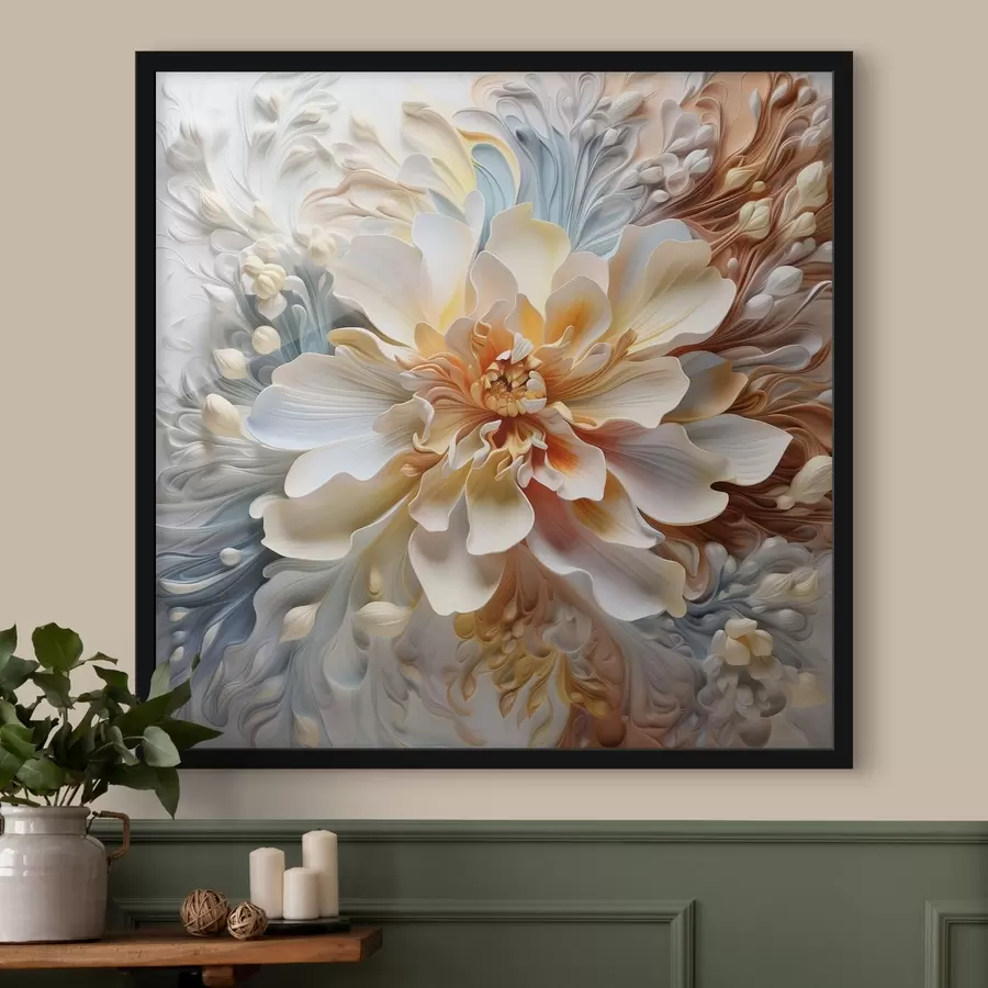 Fotobehang Grote abstracte volumetrische bloem f41553