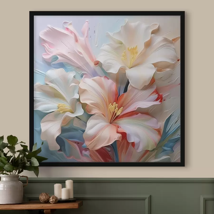 Fotobehang Volumetrische abstracte lelies f41554