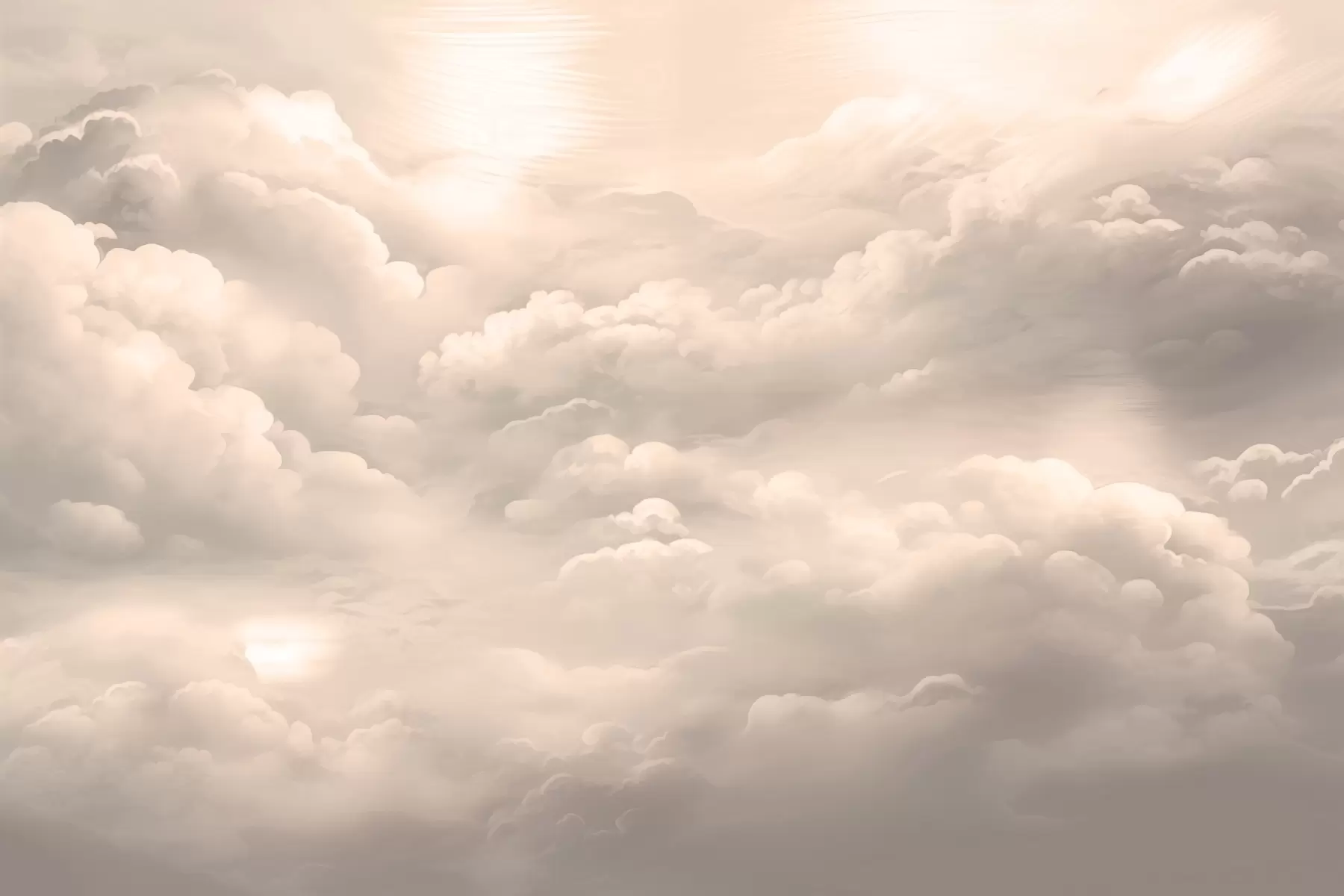 Fotobehang Wolken in sepiakleur w02189