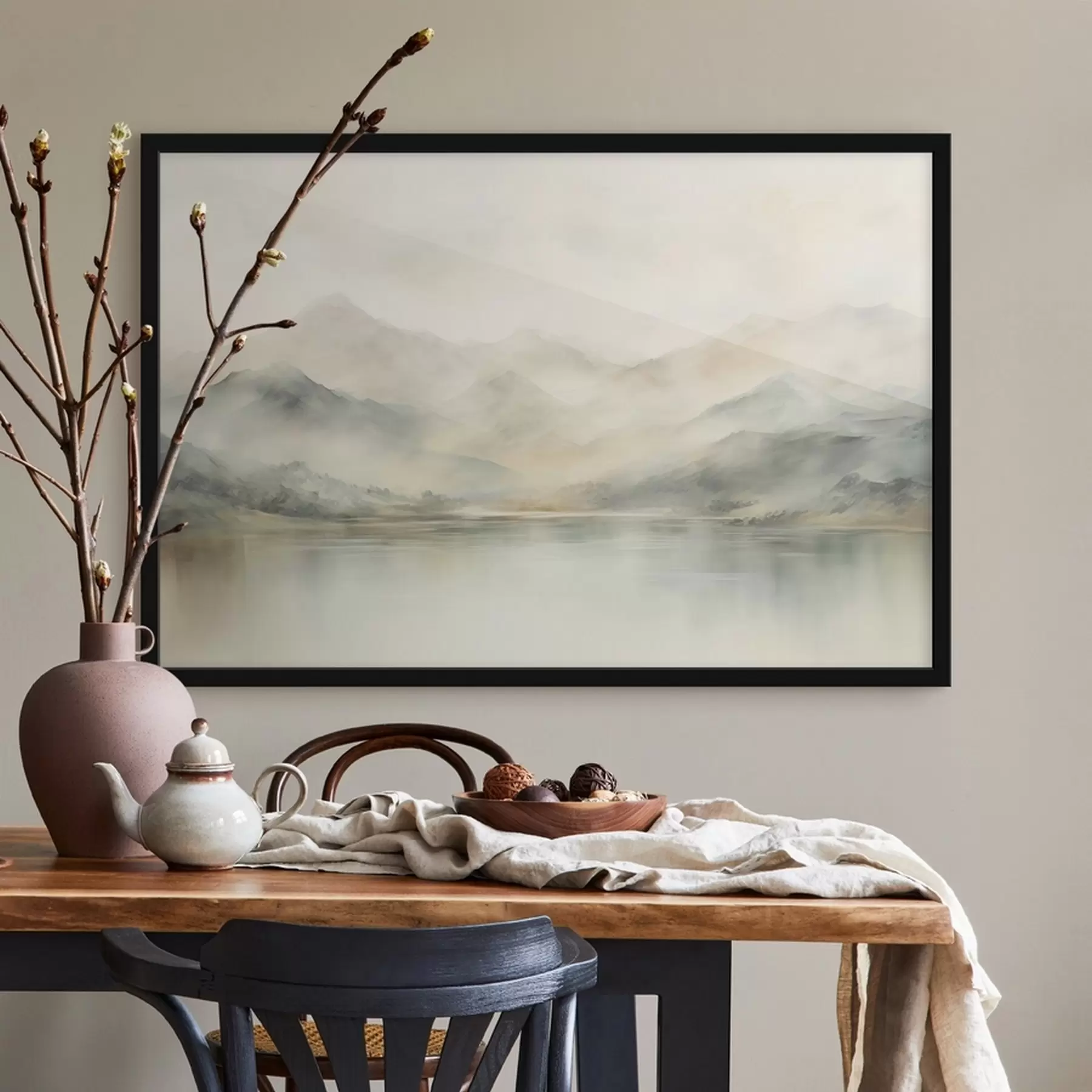 Fotobehang Aquarel bergen f41600