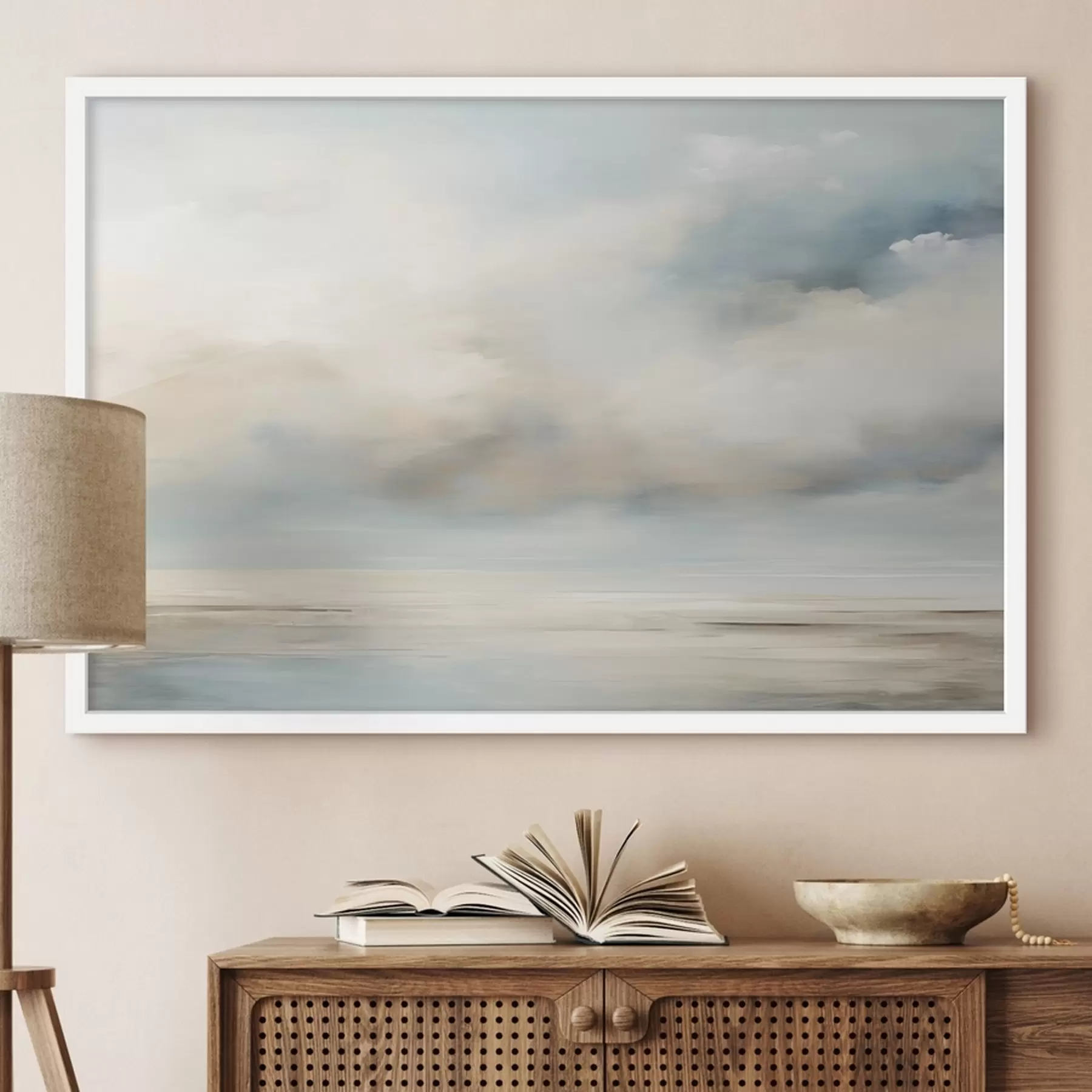 Fotobehang Zee en wolken aquarel f41602