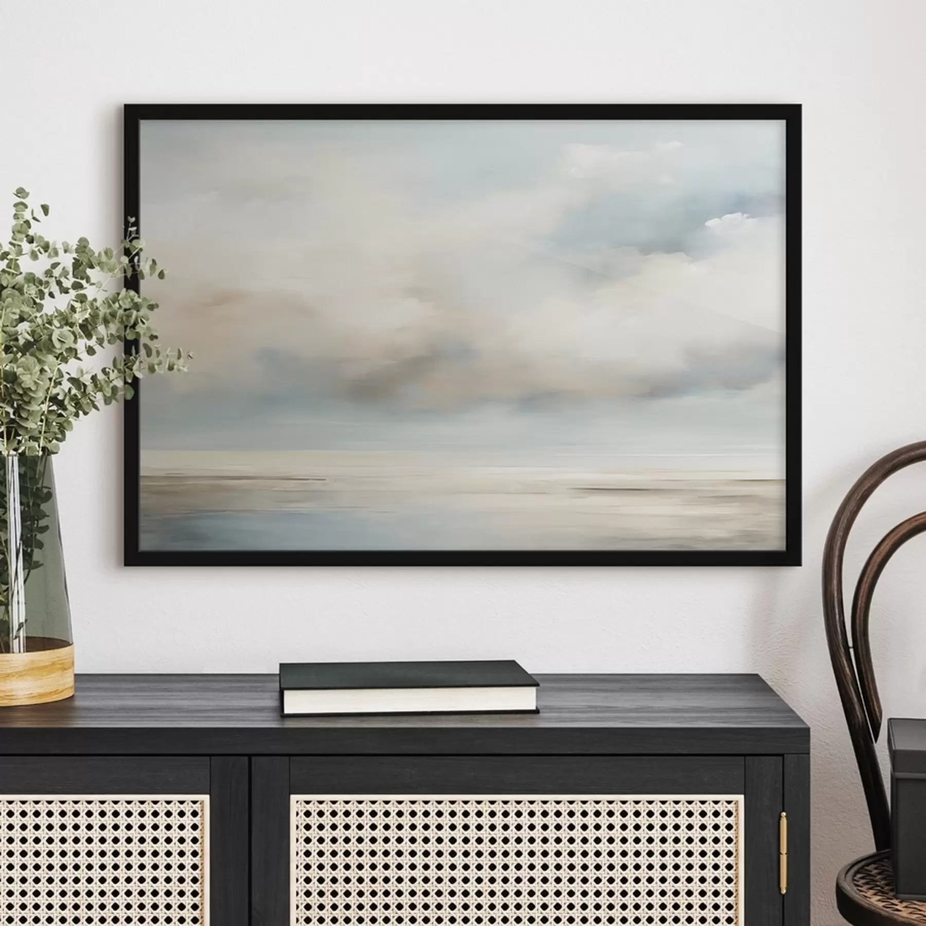 Fotobehang Zee en wolken aquarel f41602