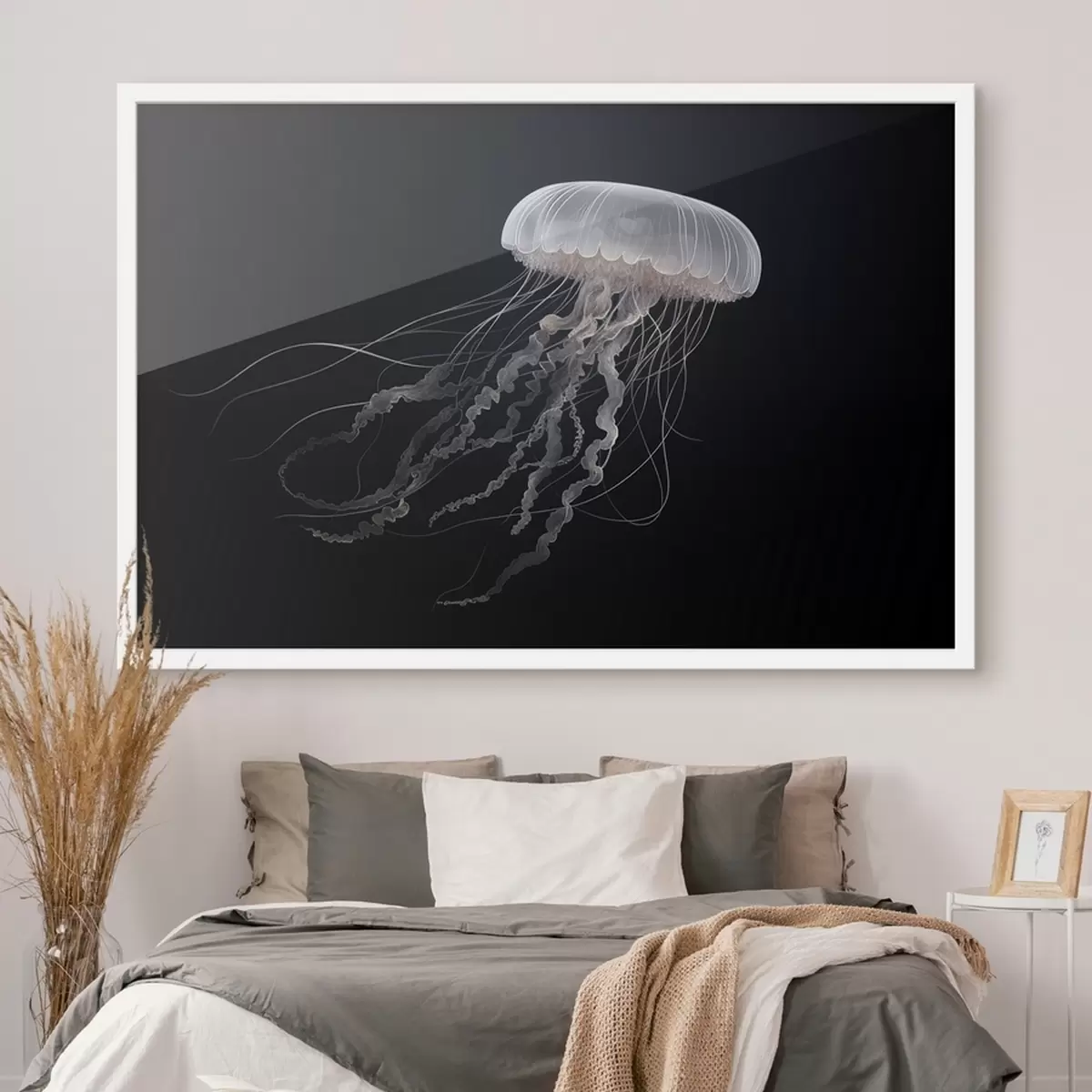 Poster Magische kwal op donkere achtergrond f41606