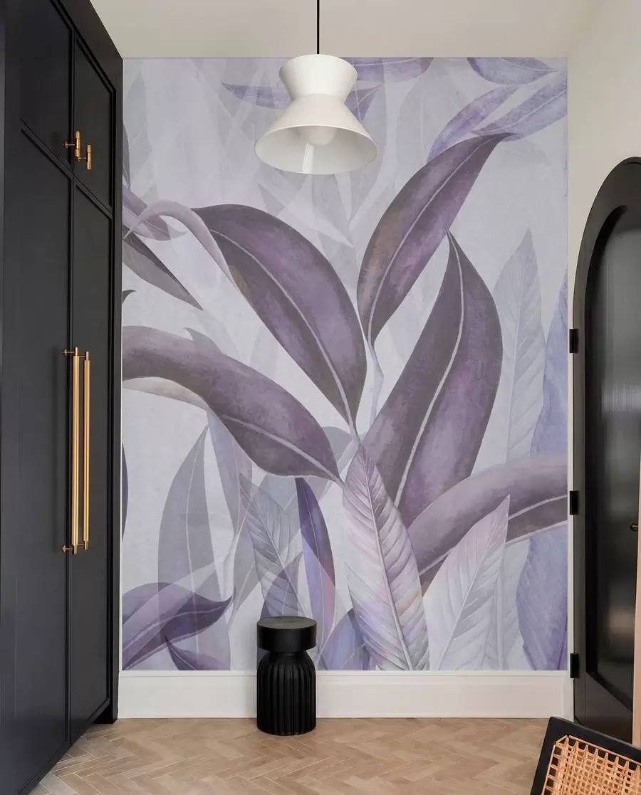 Fotobehang Elegante bladeren in zachte tinten u94302v2
