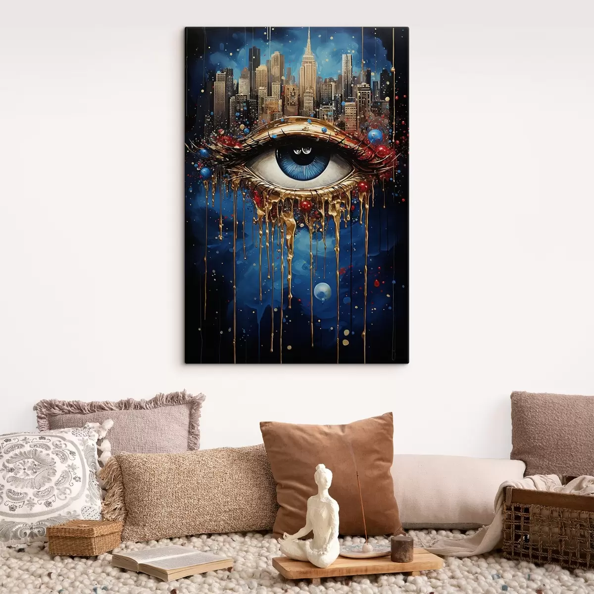  Schilderijen Abstractie uitzicht op de stad s41562