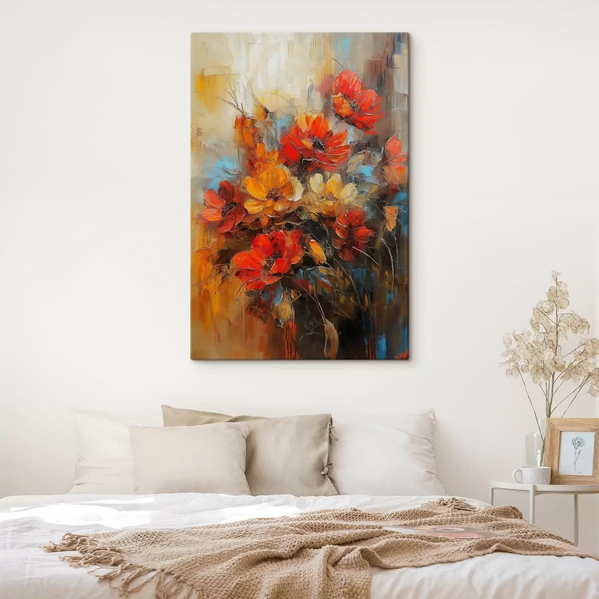  Peintures fleurs rouges à la peinture à l'huile s41625