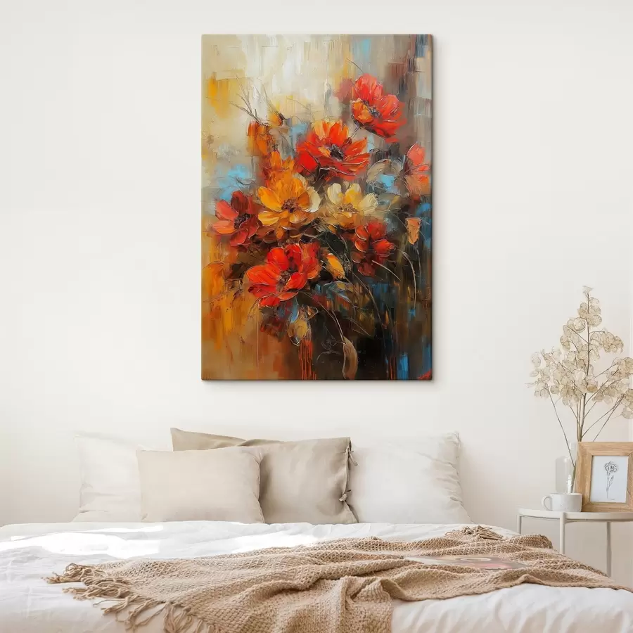  Peintures fleurs rouges à la peinture à l'huile s41625