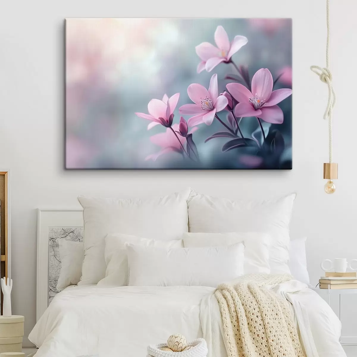  Peintures fleurs roses en gros plan s41631