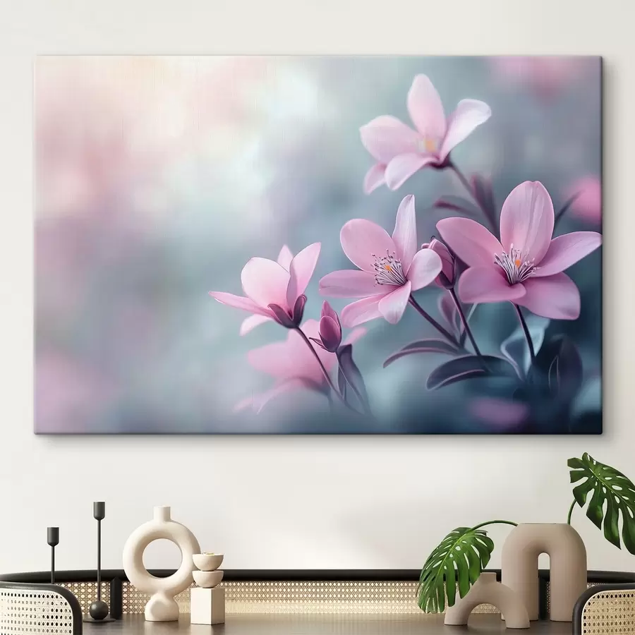  Peintures fleurs roses en gros plan s41631