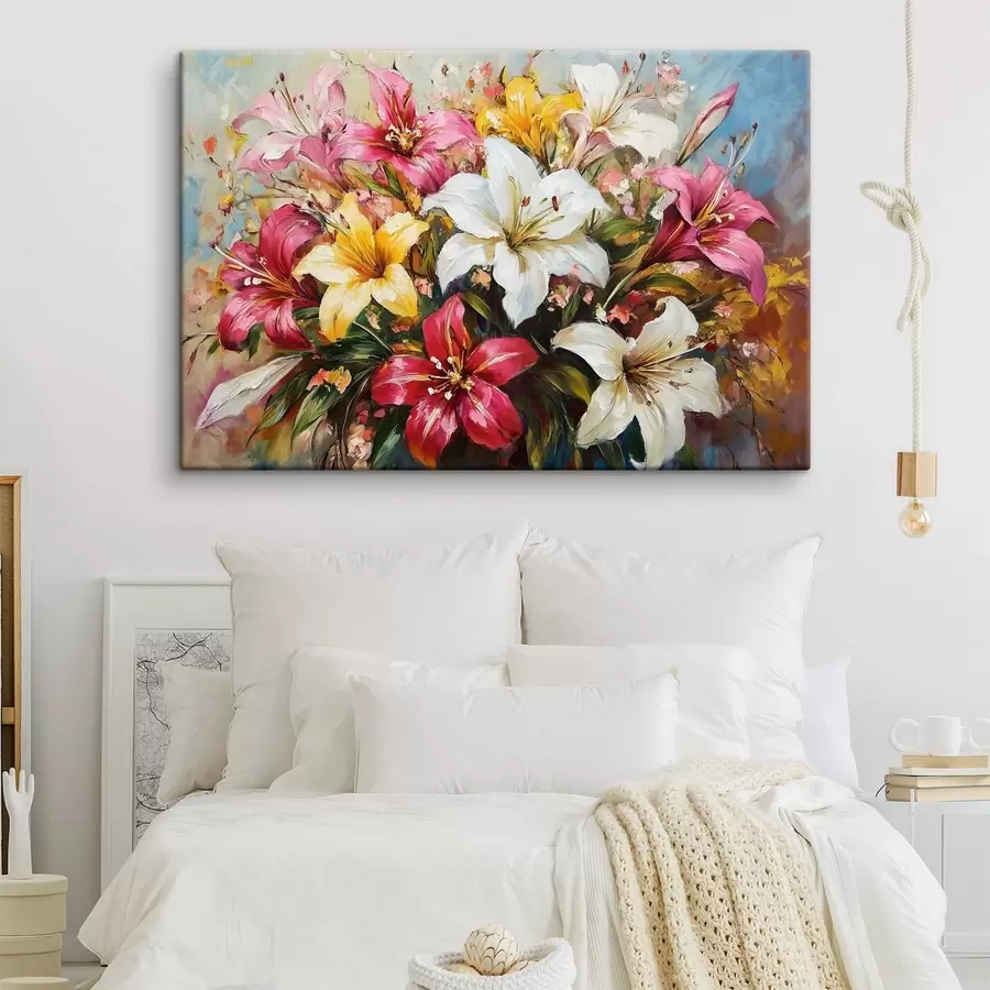  Peintures un bouquet de lys colorés s41634