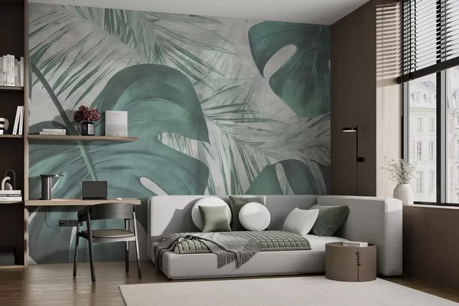 Fotobehang Tropische bladeren w01888