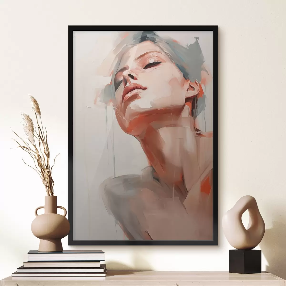 Affiche Portrait d'une jeune fille, imitation de peinture f41665