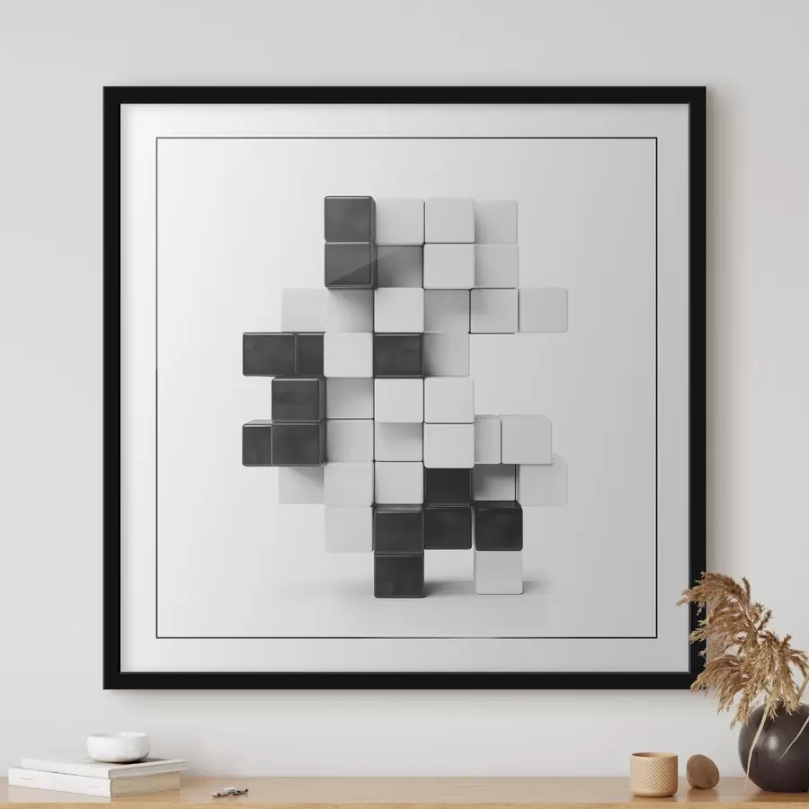 Fotobehang Abstracte compositie van geometrische elementen f41701