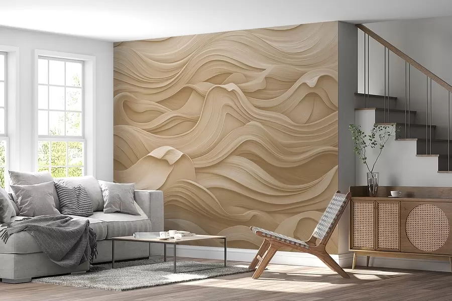 Fotobehang Beige golven w02311v2