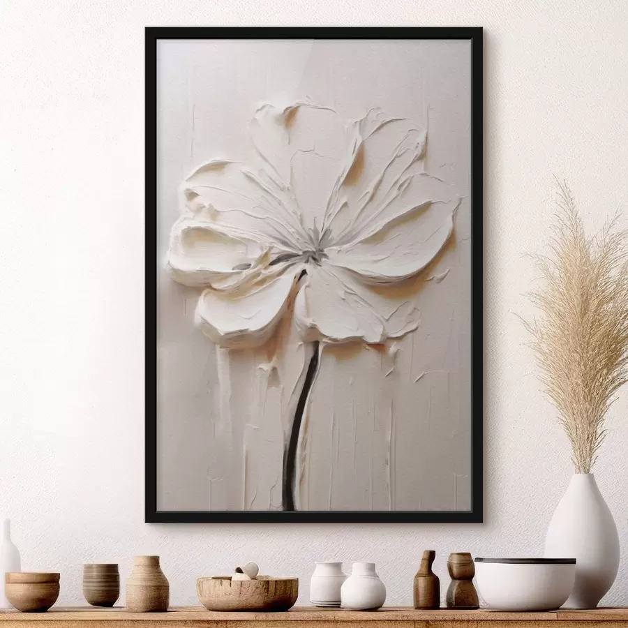 Fotobehang witte bloem f41688