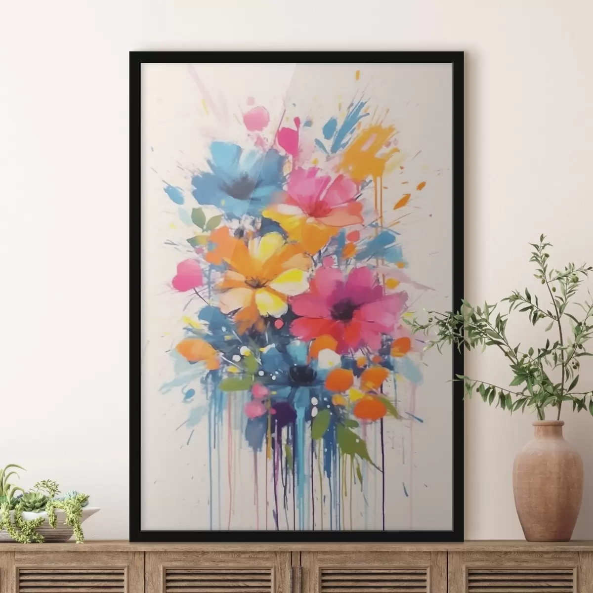 Affiche Fleurs multicolores f41694