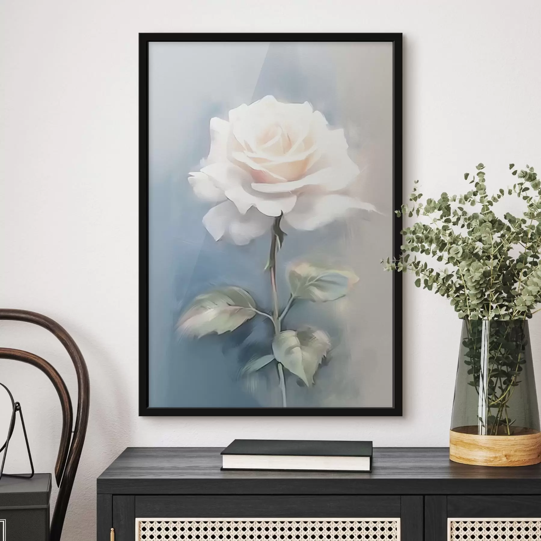 Fotobehang Witte roos f41696