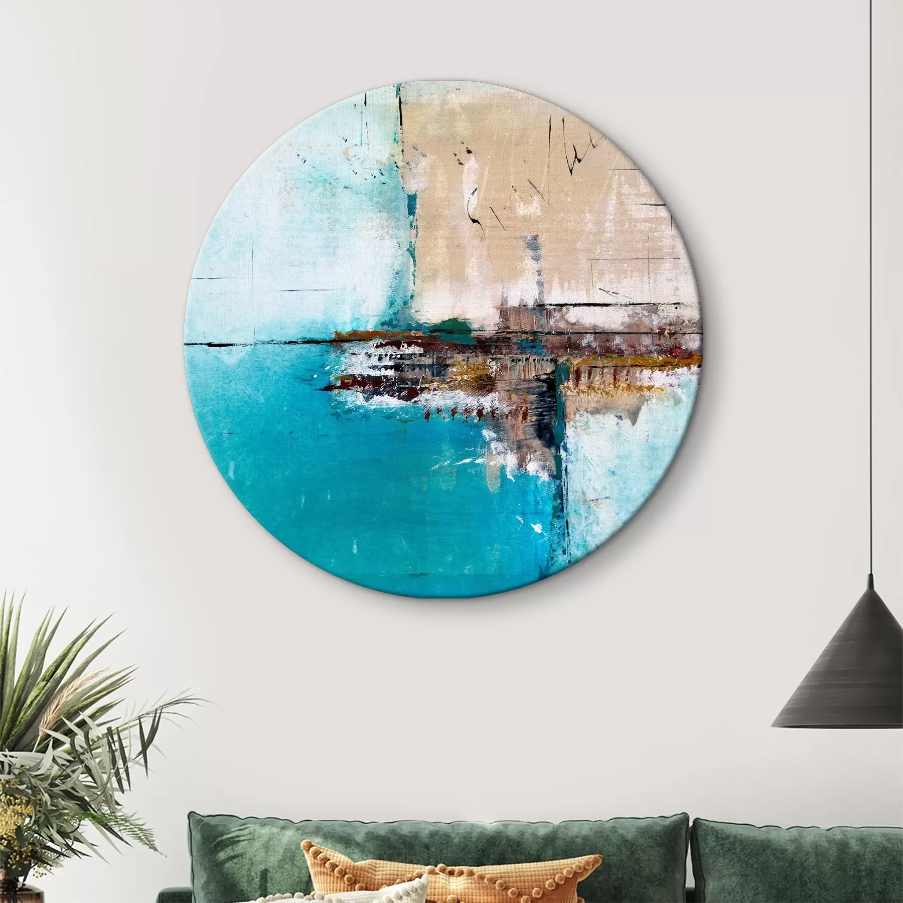  Schilderijen Abstracte stad aan de cote azure r01169