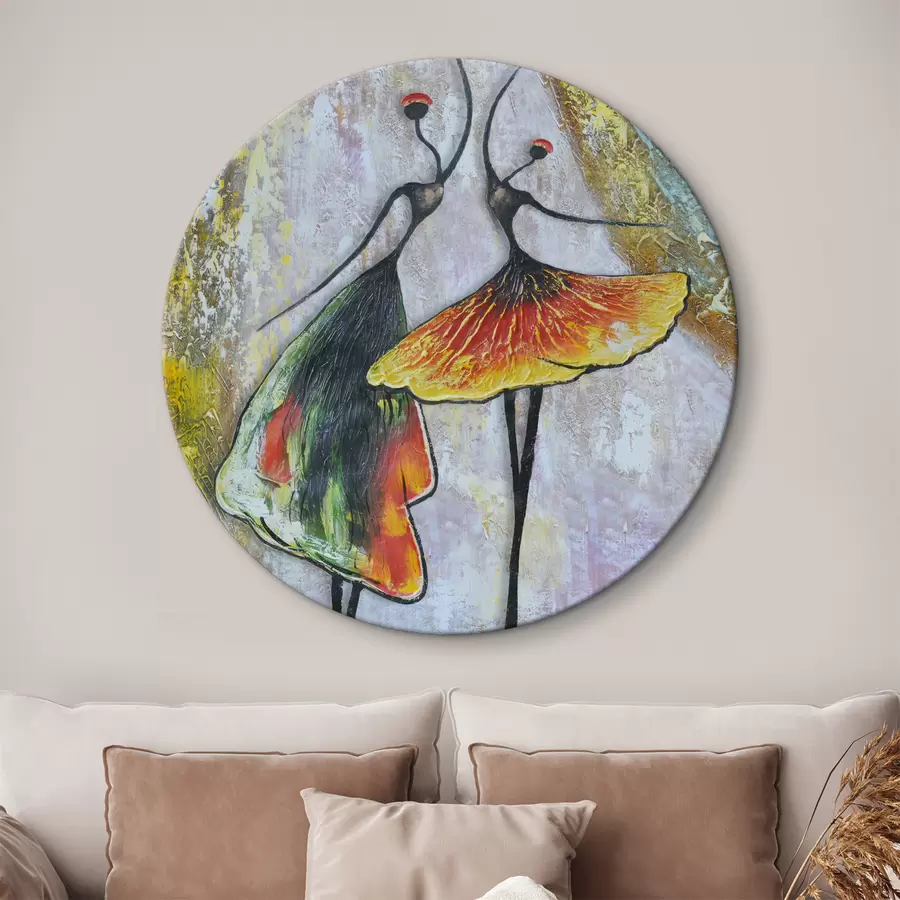  Peintures Abstraction, ballerines r01740