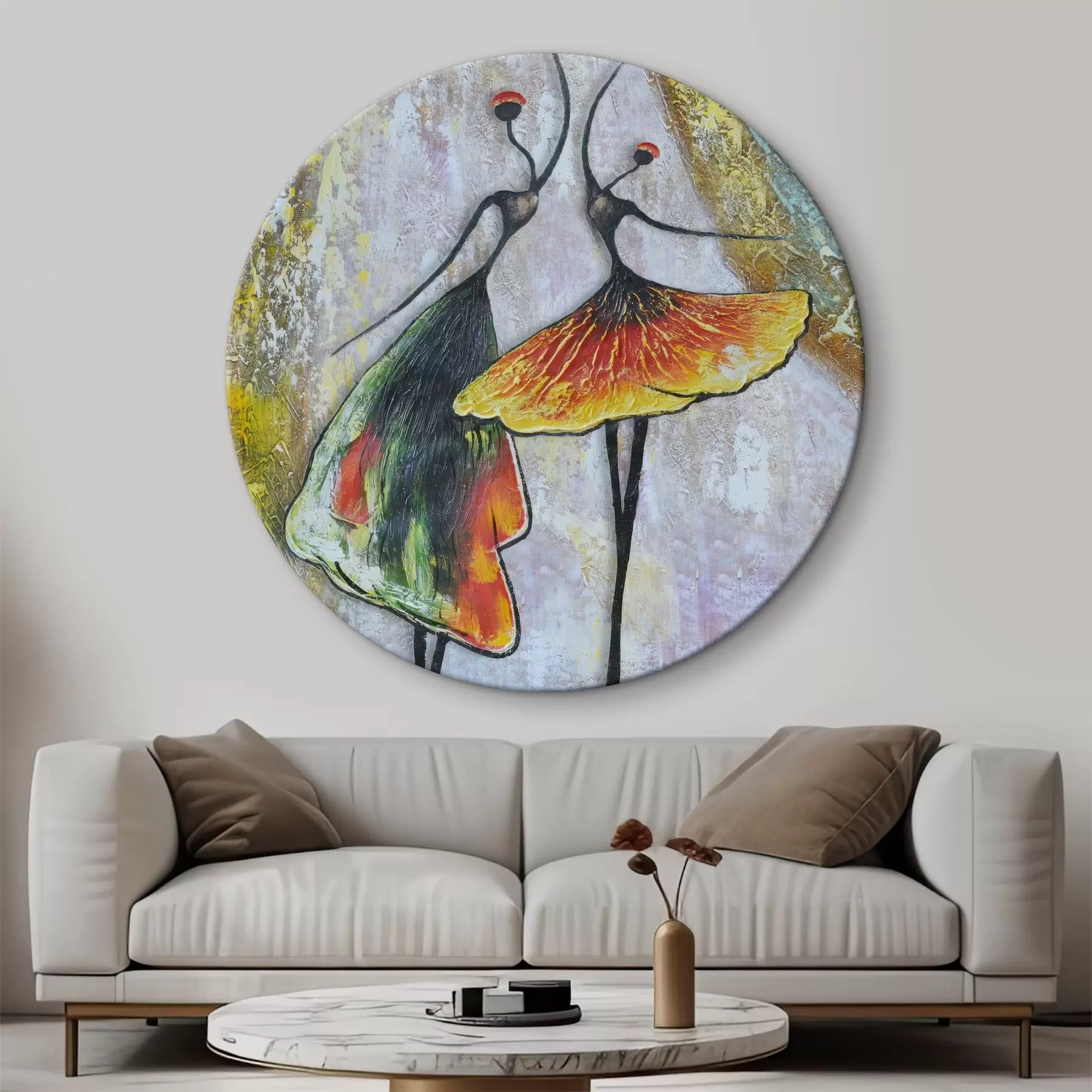  Peintures Abstraction, ballerines r01740