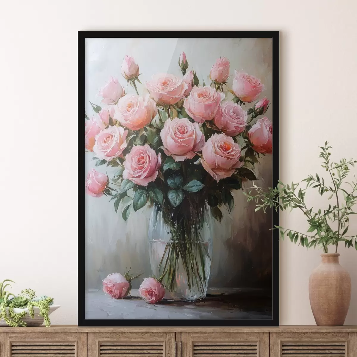 Affiche Bouquet de roses dans un vase f41749