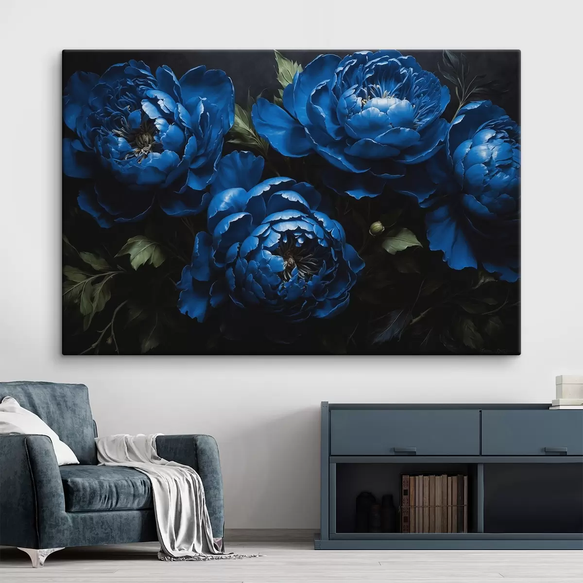  Peintures Pivoines bleues s41523