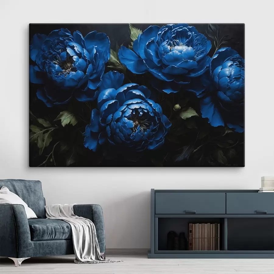  Schilderijen Blauwe pioenrozen s41523