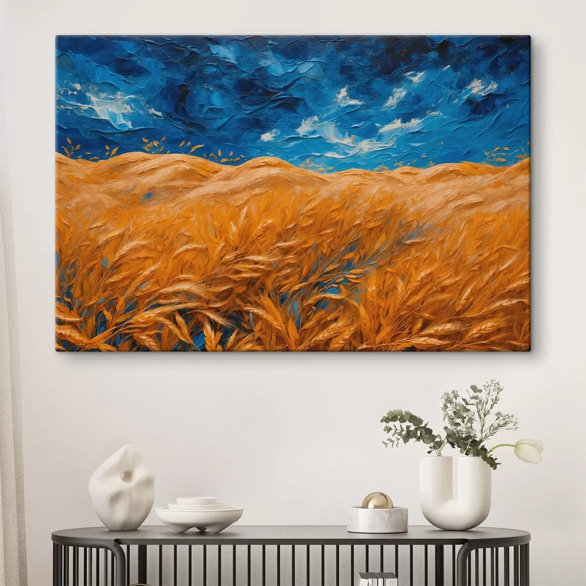  Peintures Champ de blé en peinture à l'huile s41584