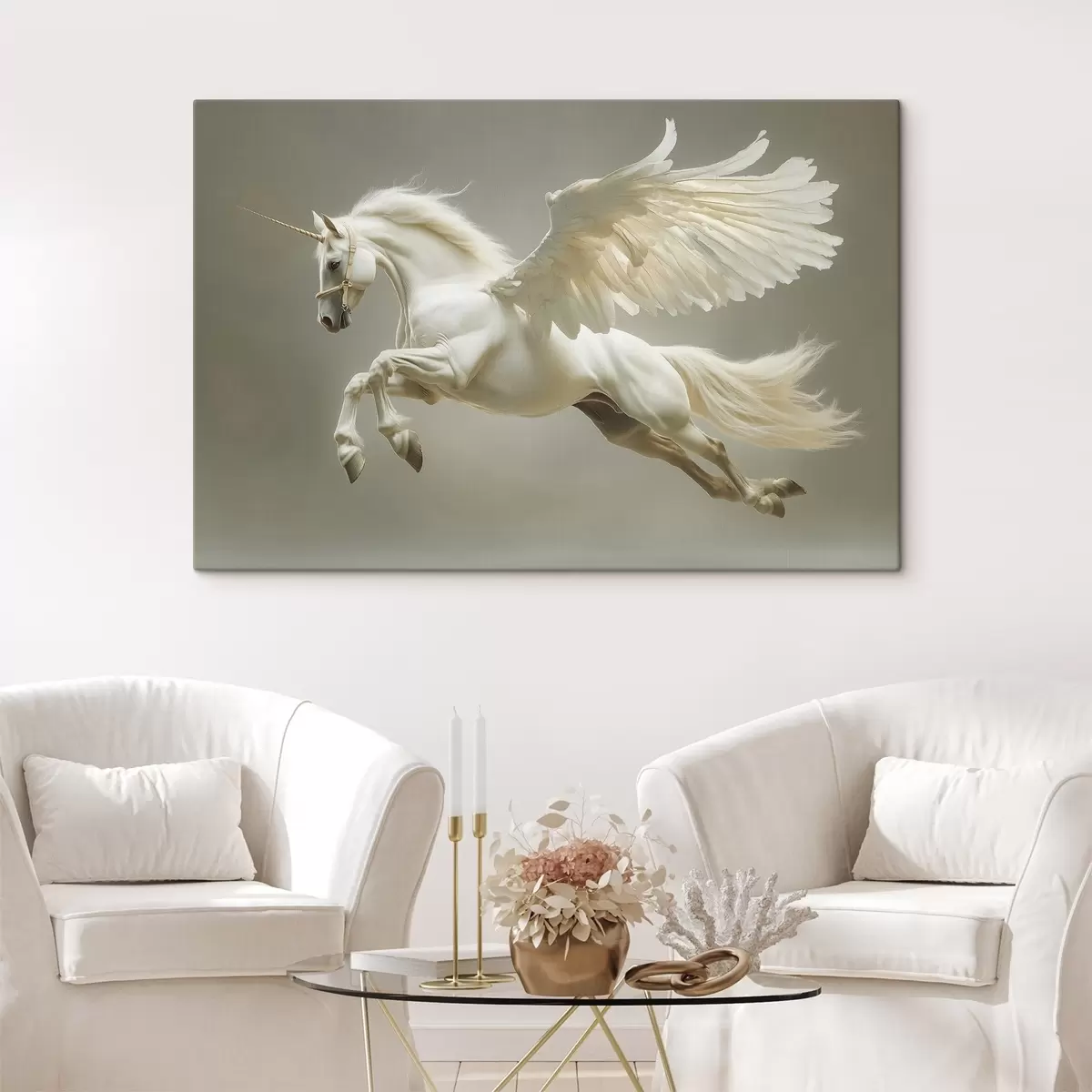  Schilderijen Springende Pegasus, een gevleugeld paard s41875