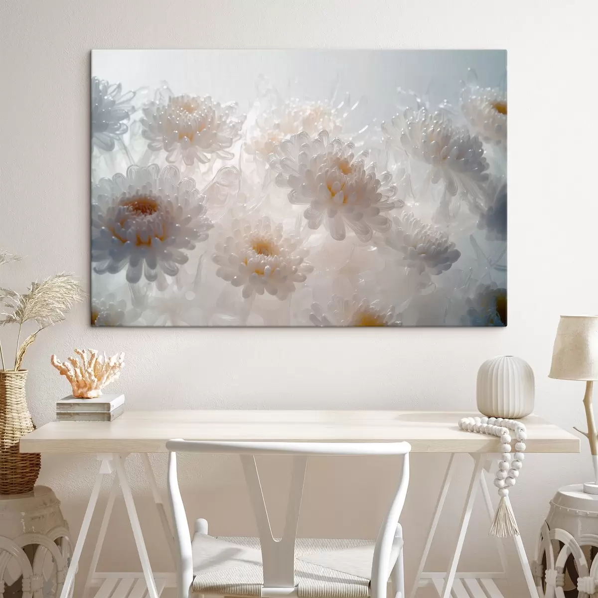  Schilderijen Witte chrysanten s41879