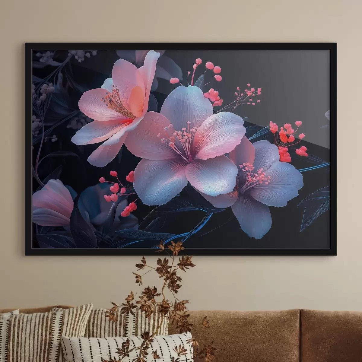 Affiche Lys avec imitation de peinture au néon f41857