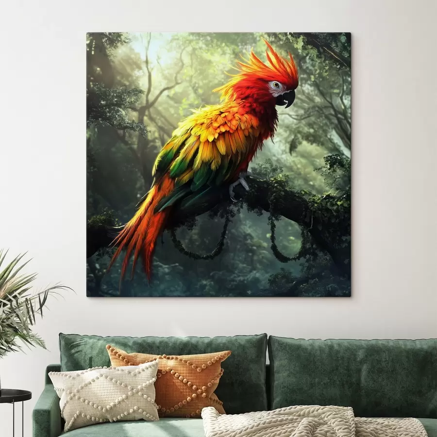  Peintures Un perroquet coloré dans la jungle s41967