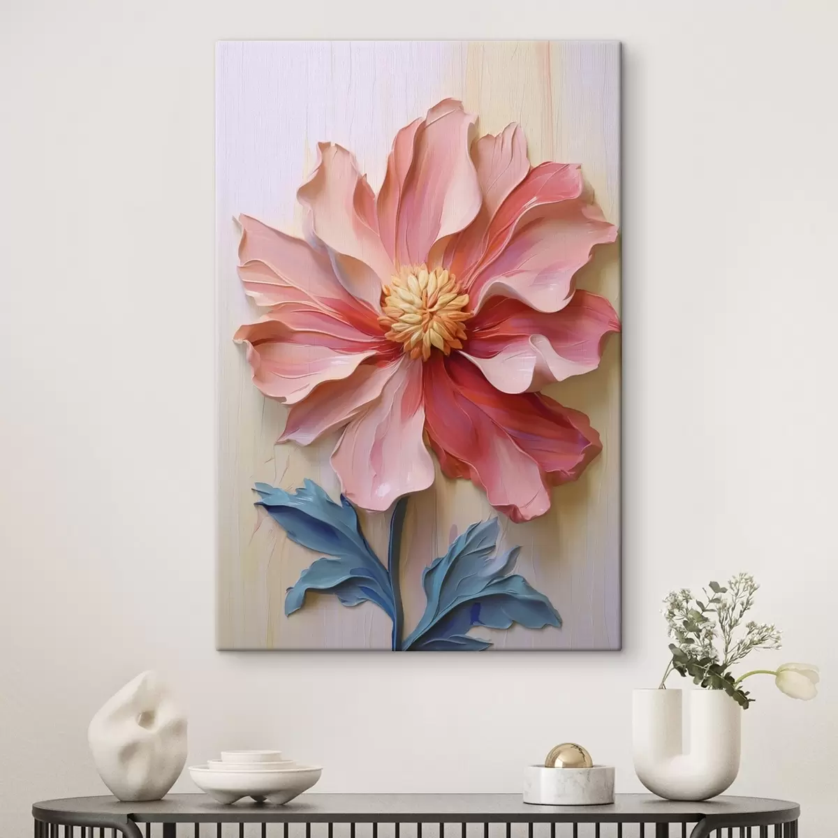  Peintures Coups de pinceau imitation fleur rose s41941