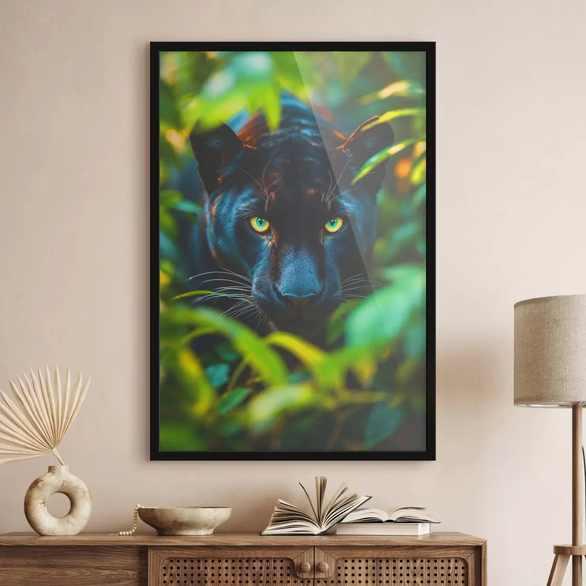 Affiche Panthère noire dans la jungle f41930