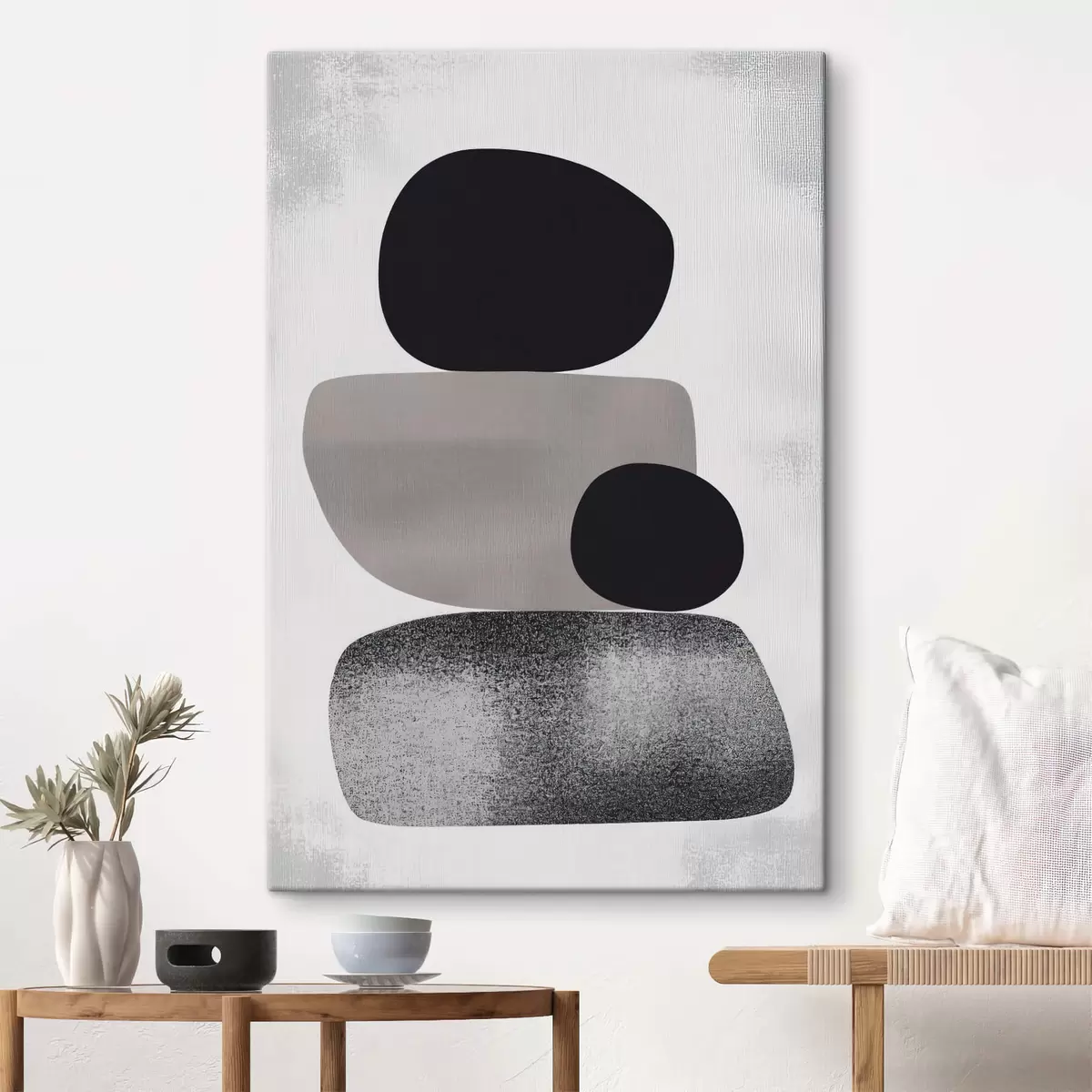  Peintures Abstrait avec un carré au centre s41986