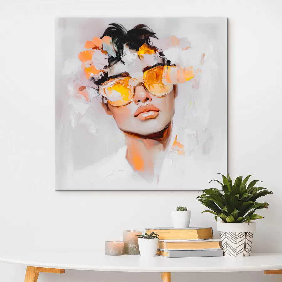  Peintures Portrait d'un homme avec imitation de traits de peinture s41987