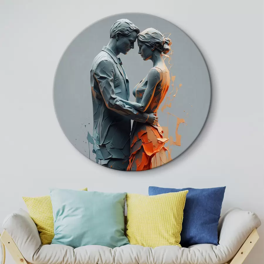  Schilderijen Abstract paar in dans r38851