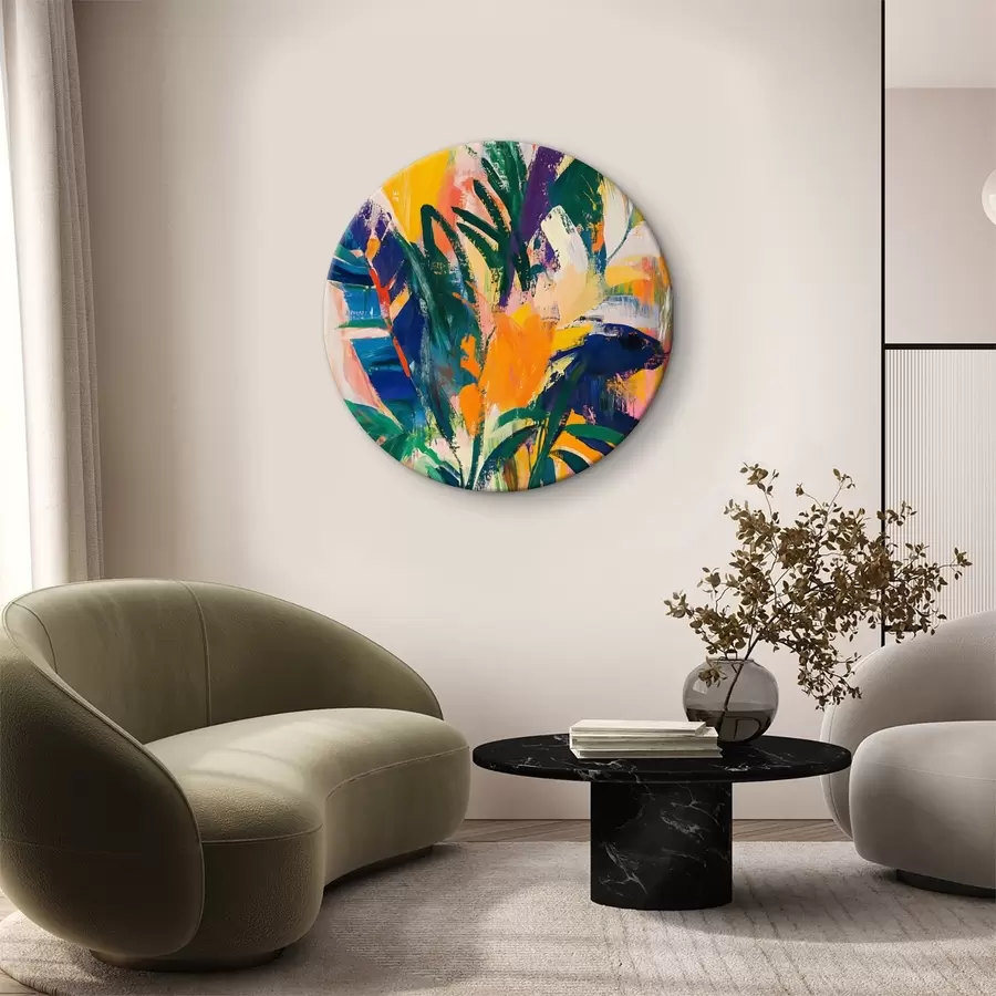  Schilderijen Abstracte exotische bladeren r40264