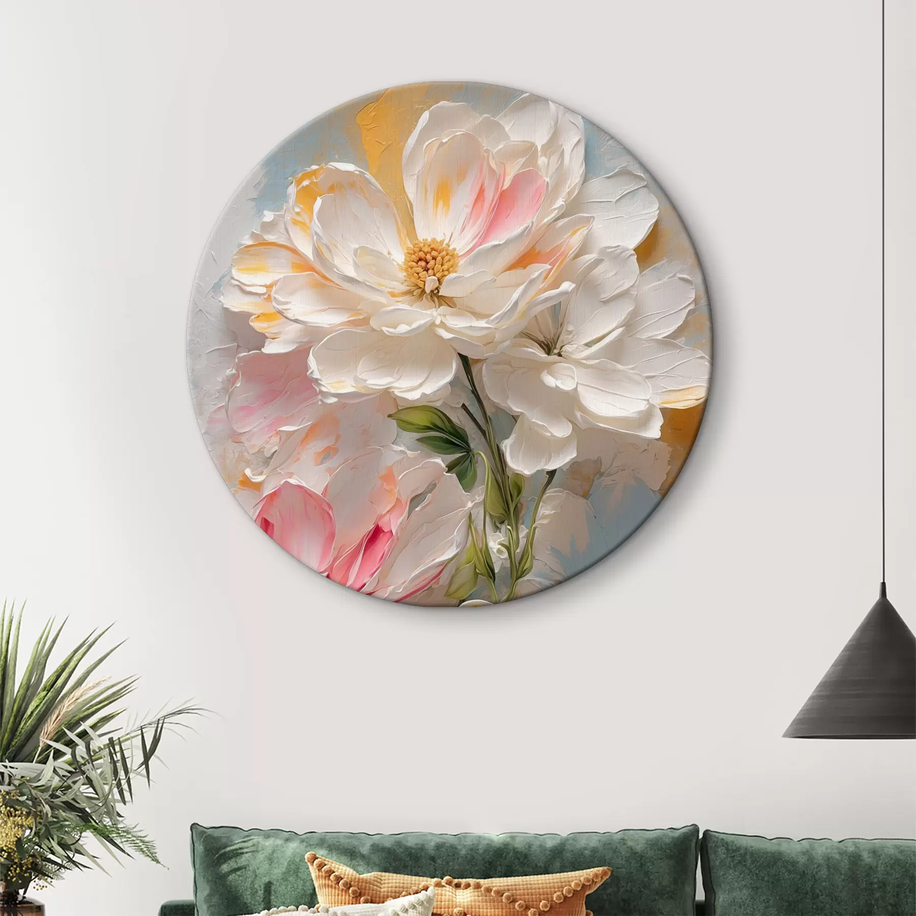  Peintures Fleurs abstraites sur fond abstrait r39866