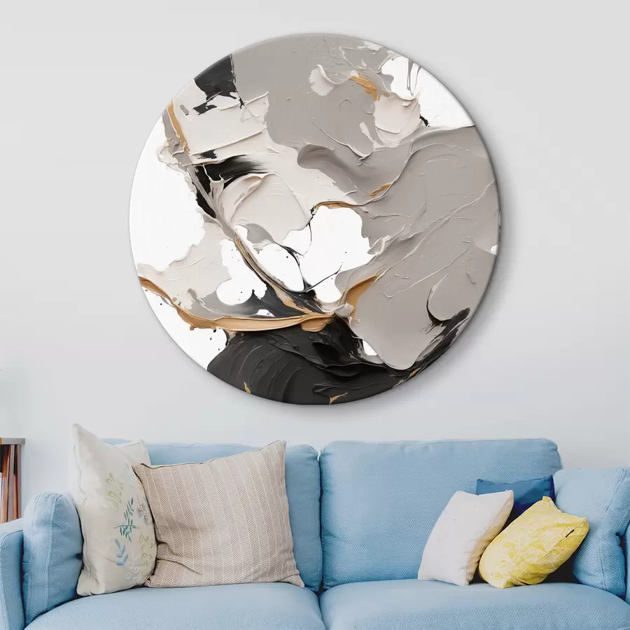  Peintures Peinture abstraite aux couleurs blanc et gris r38855