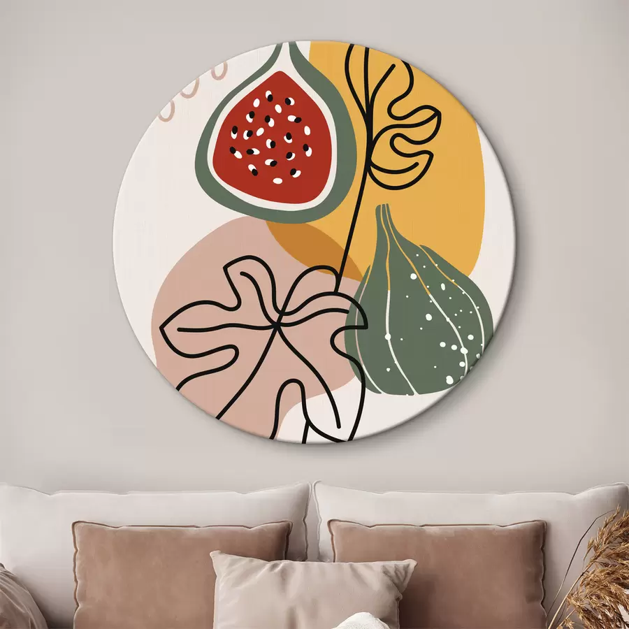  Schilderijen Abstractie met fruit r37058