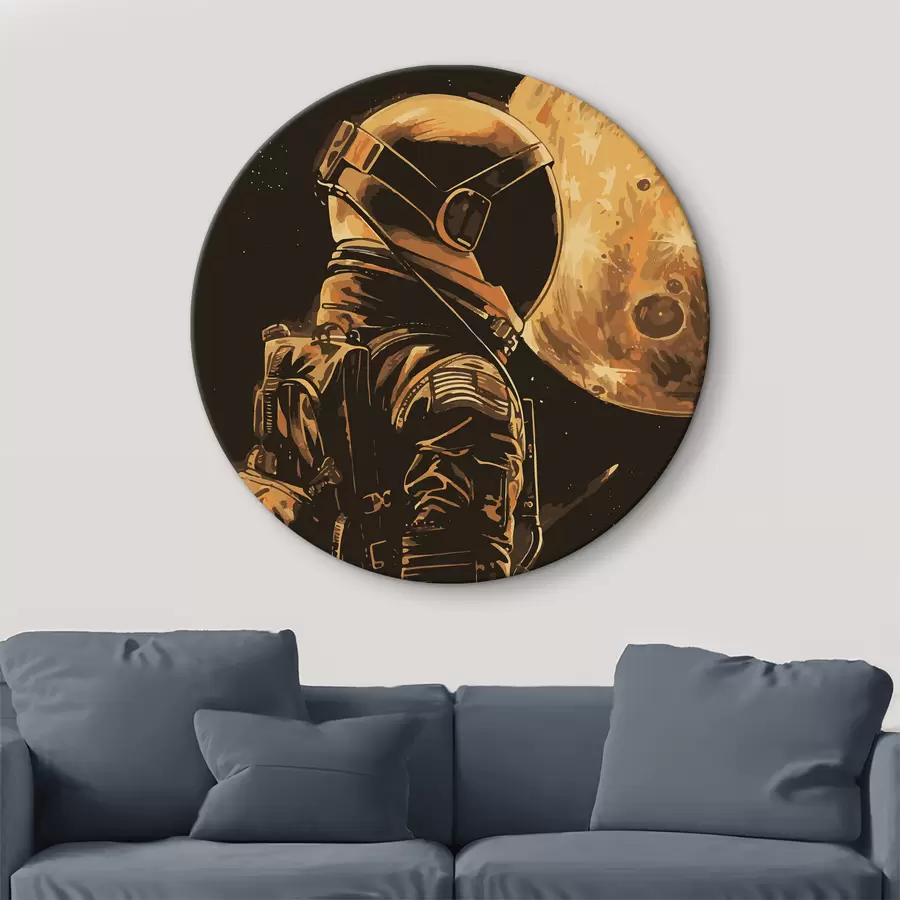  Schilderijen Astronaut kijkt naar de planeet r38314