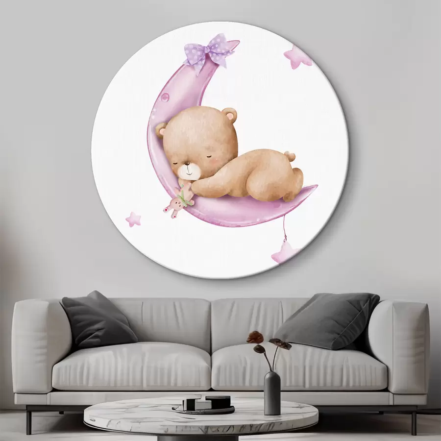  Schilderijen Beer slaapt op de maan r37917v2